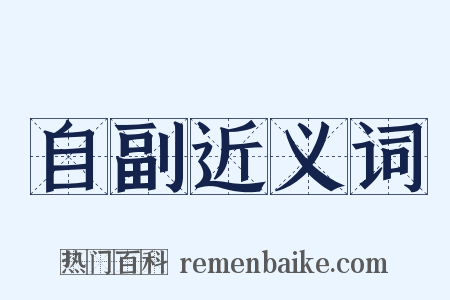 自副近义词是什么意思的图片